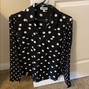 Black Polka Dot Express Blouse